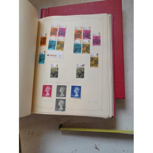 141 - 2 x Simplex stamps albums : stamps date range from Queen Victorian to heavy in QEII era