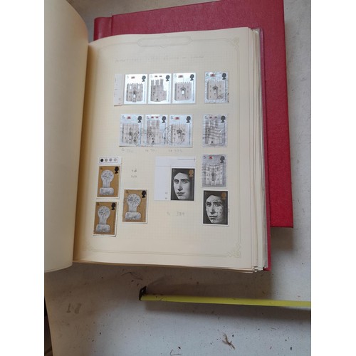 141 - 2 x Simplex stamps albums : stamps date range from Queen Victorian to heavy in QEII era