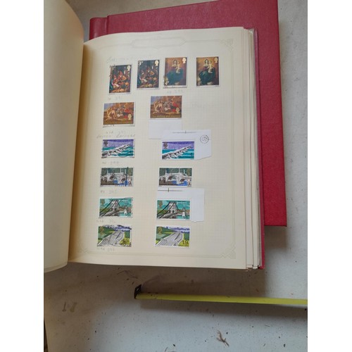 141 - 2 x Simplex stamps albums : stamps date range from Queen Victorian to heavy in QEII era
