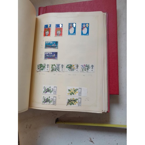 141 - 2 x Simplex stamps albums : stamps date range from Queen Victorian to heavy in QEII era