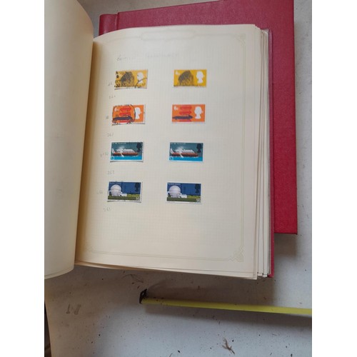 141 - 2 x Simplex stamps albums : stamps date range from Queen Victorian to heavy in QEII era