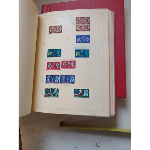 141 - 2 x Simplex stamps albums : stamps date range from Queen Victorian to heavy in QEII era