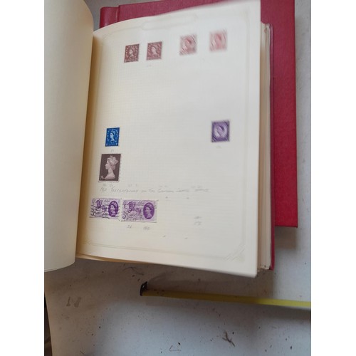 141 - 2 x Simplex stamps albums : stamps date range from Queen Victorian to heavy in QEII era