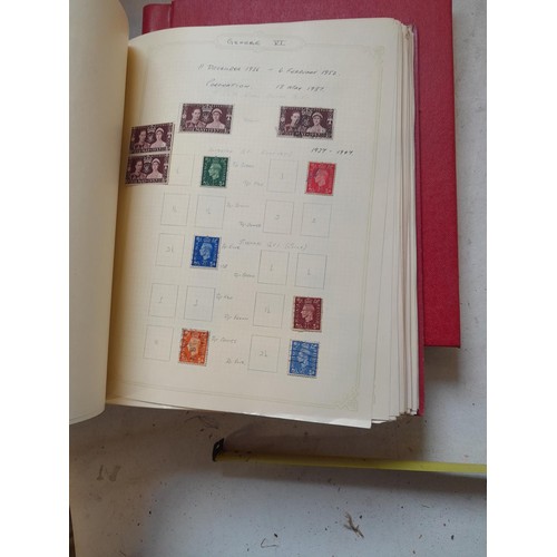 141 - 2 x Simplex stamps albums : stamps date range from Queen Victorian to heavy in QEII era