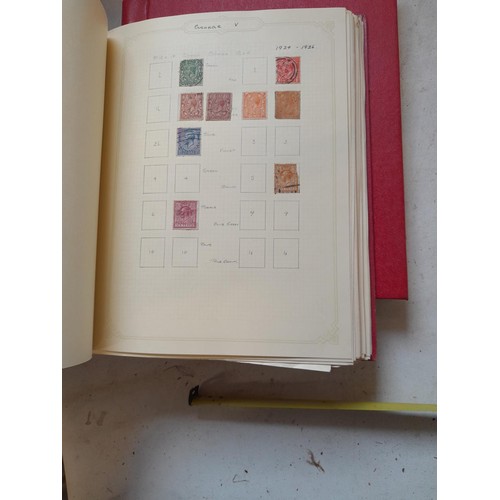 141 - 2 x Simplex stamps albums : stamps date range from Queen Victorian to heavy in QEII era