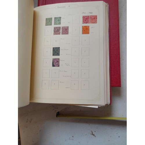 141 - 2 x Simplex stamps albums : stamps date range from Queen Victorian to heavy in QEII era