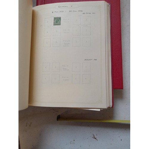 141 - 2 x Simplex stamps albums : stamps date range from Queen Victorian to heavy in QEII era