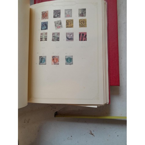 141 - 2 x Simplex stamps albums : stamps date range from Queen Victorian to heavy in QEII era