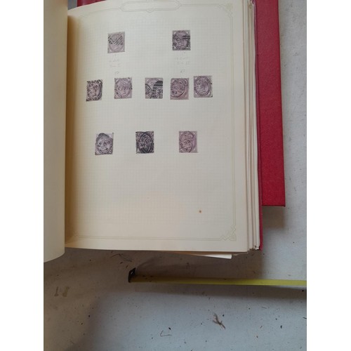 141 - 2 x Simplex stamps albums : stamps date range from Queen Victorian to heavy in QEII era