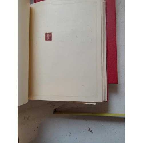 141 - 2 x Simplex stamps albums : stamps date range from Queen Victorian to heavy in QEII era