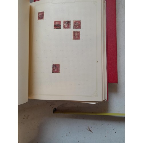 141 - 2 x Simplex stamps albums : stamps date range from Queen Victorian to heavy in QEII era
