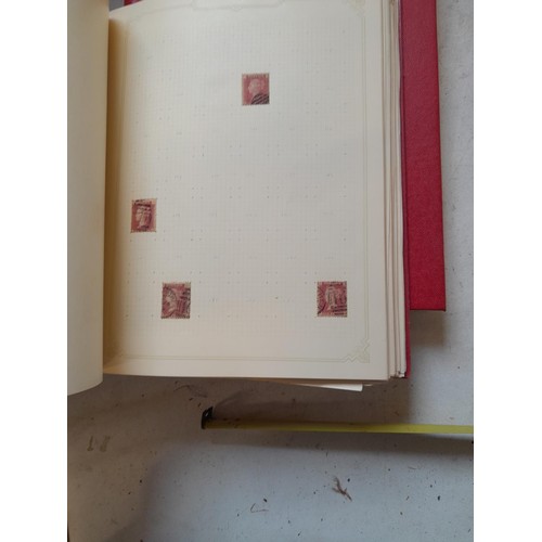 141 - 2 x Simplex stamps albums : stamps date range from Queen Victorian to heavy in QEII era