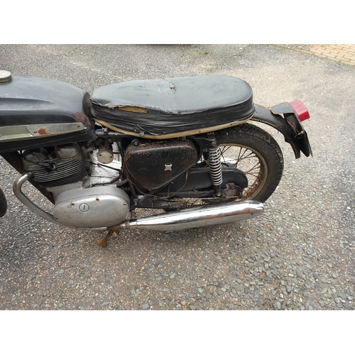 142 - 1964 Norton Jubilee 250 cc Motorcycle,  in need of overhaul,  but has compression, garage stored, ga... 