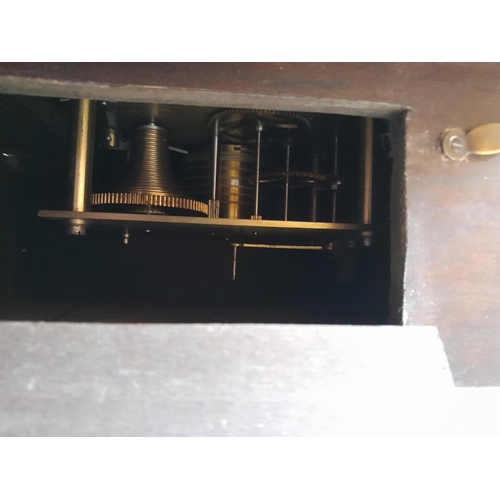 147 - Early 20th century oak case wall clock with fusee movement by C Borelli and Sons of Farnham