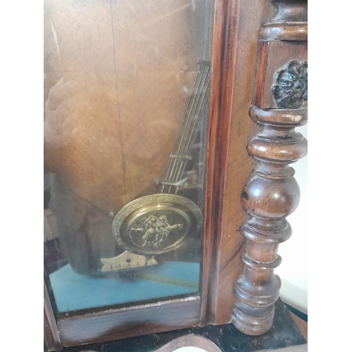 149 - Edwardian Vienna regulator wall clock in rosewood case in need of attention