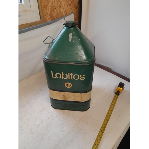 150 - Vintage advertising and automobilia interest : Lobitos Burmah Oil can