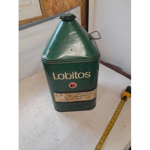 150 - Vintage advertising and automobilia interest : Lobitos Burmah Oil can