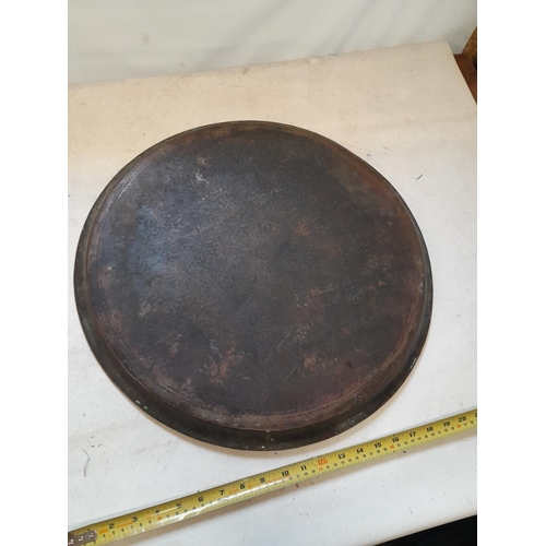 151 - Indian heavy brass Benares table top