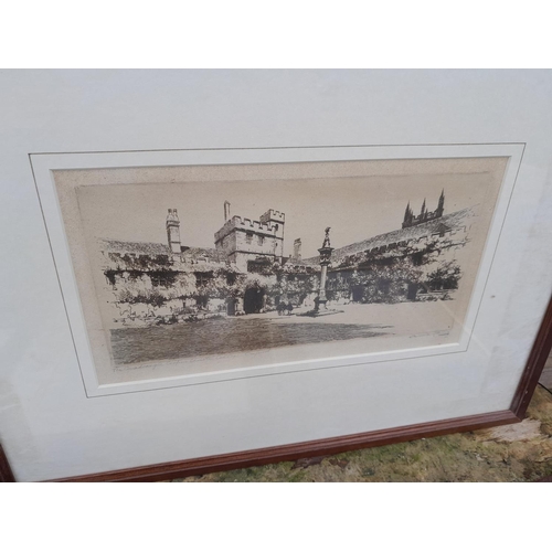 155 - Collection of pictures and prints : faded ltd edition prints, book prints, signed etchings etc.