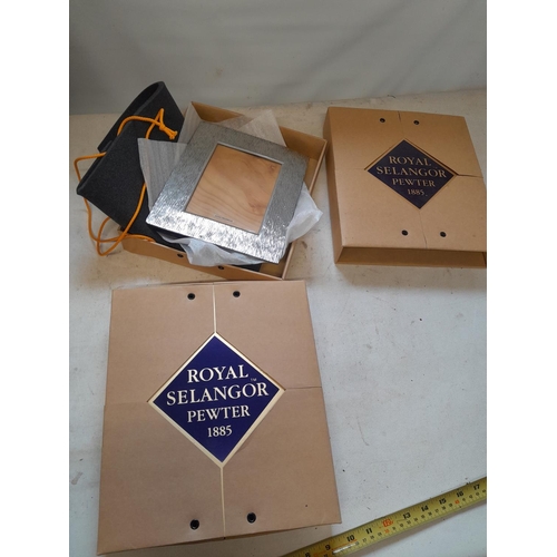 159 - Royal Selangor boxed pewter photograph frames