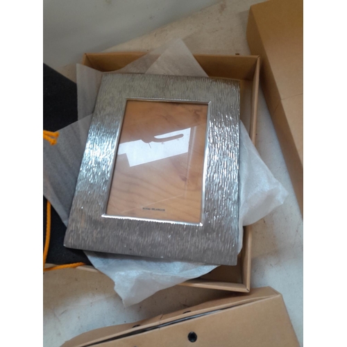 159 - Royal Selangor boxed pewter photograph frames