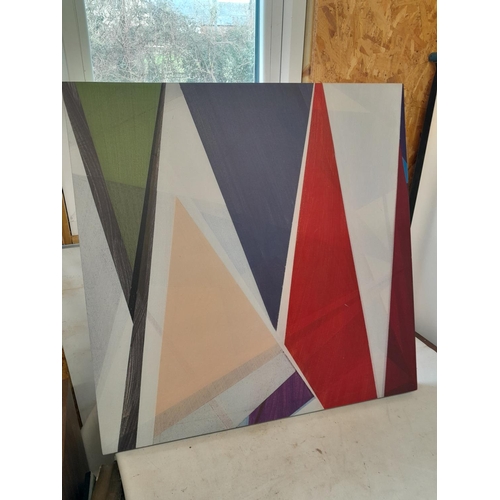 241 - Modern abstract screen print mounted on board
