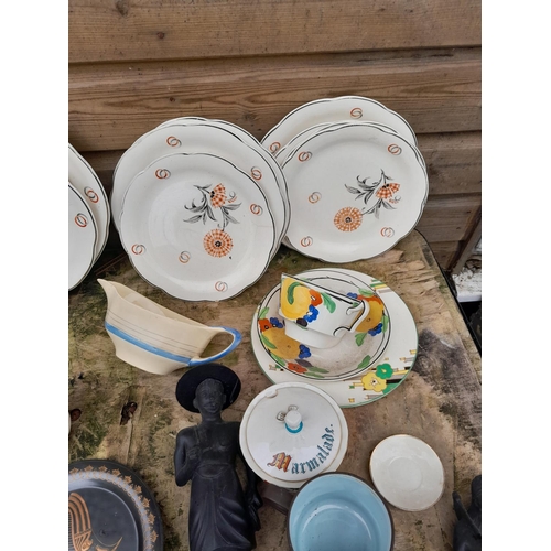 242 - Decorative china : Ducal dinnerware etc.