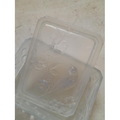 244 - Sabino / Baccarat style glass pin dish no makers mark