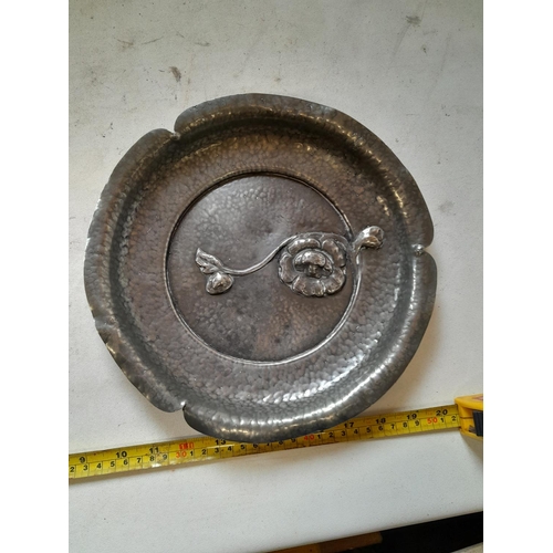 245 - SG & Co Arts and Crafts pewter dish