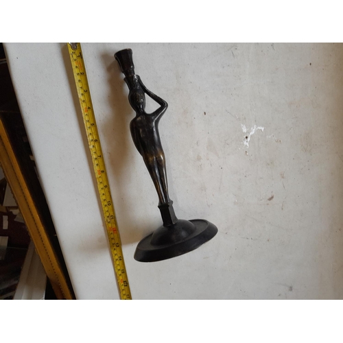 248 - Interesting bronze coloured metal folk art depiction of Adam