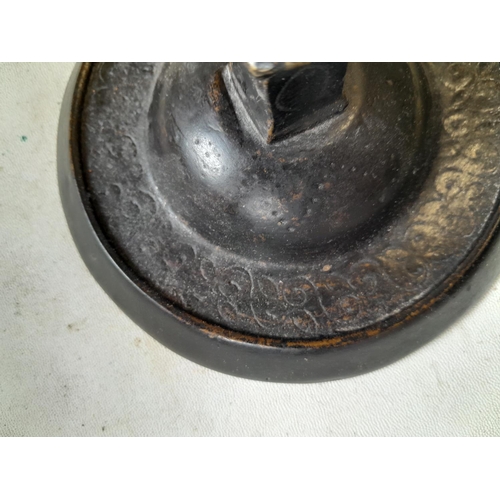 248 - Interesting bronze coloured metal folk art depiction of Adam