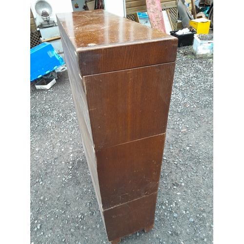 252 - Vintage Globe Wernicke oak three sectional bookcase one glass missing