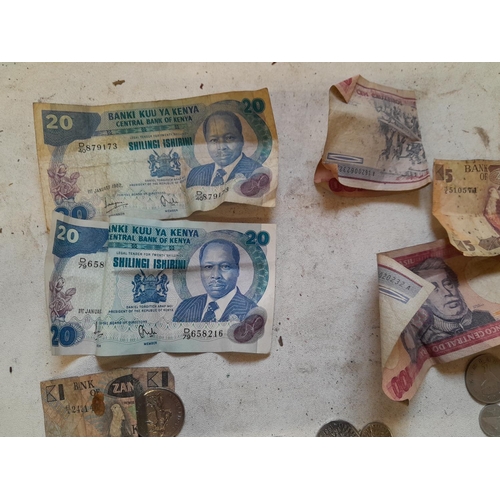 254 - Coins and banknotes from around the world all from circ.