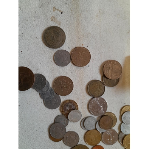 254 - Coins and banknotes from around the world all from circ.