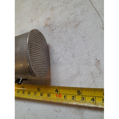 268 - Unusual tin vesta case modelled as a cooking pot, scout interest