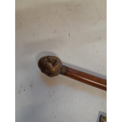 274 - Chinese four head walking cane