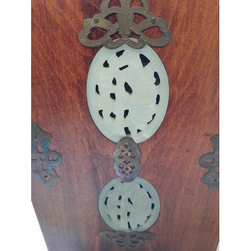 276 - Well made late 19th / early 20th century Chinese hardwood fully fitted table top cabinet inset with ... 