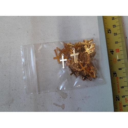 283 - gold plated crucifix jewellery making interest