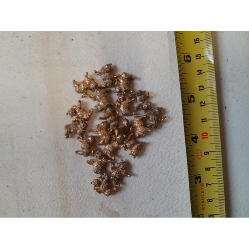 284 - plated charms, jewellery making interest