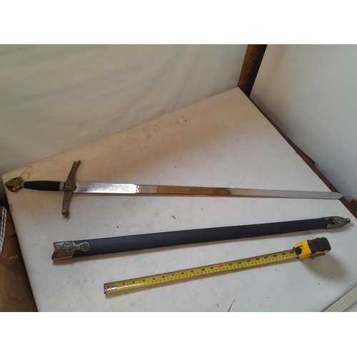 407 - Copy of Lancelot's broad sword, in scabbard
