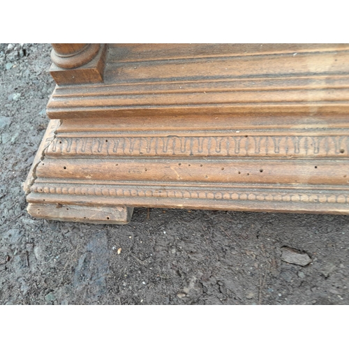 413 - Early 20th century floor standing model hand wind Pathe No 7 gramophone in wooden case, with painted... 