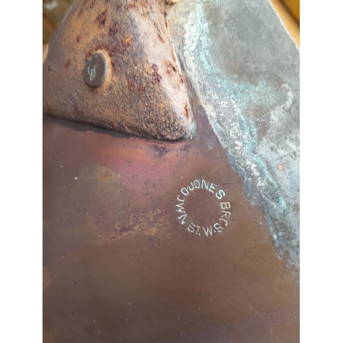416 - 19th century copper saucepan by Jones Brothers