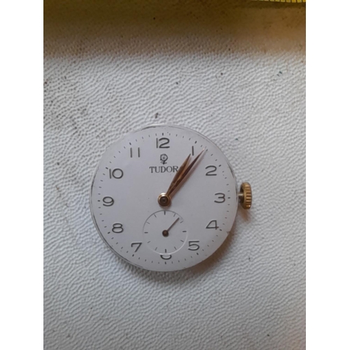 424 - Vintage gents Tudor wristwatch in 9 ct gold case, Rolex interest