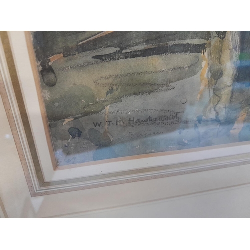 432 - 19th century watercolour of Brixham harbour by William Hawksworth RA, Augustus Pugin interest