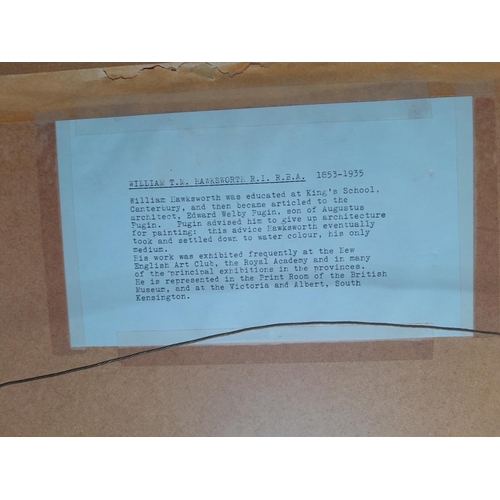 432 - 19th century watercolour of Brixham harbour by William Hawksworth RA, Augustus Pugin interest