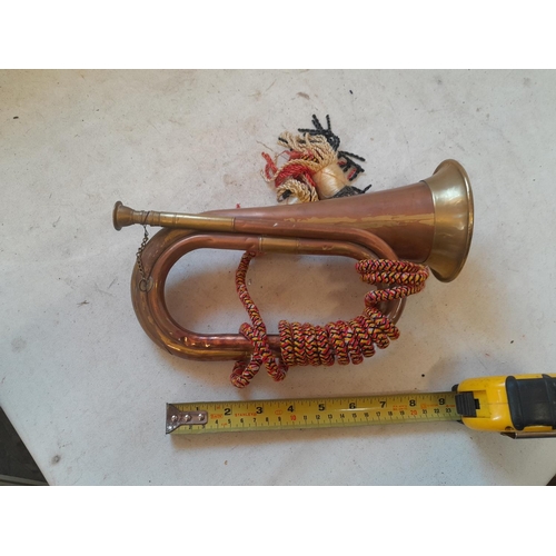 439 - Vintage copper bugle