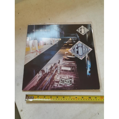 467 - 2 x  vinyl record albums : The Firm Radioactive & Mean Business