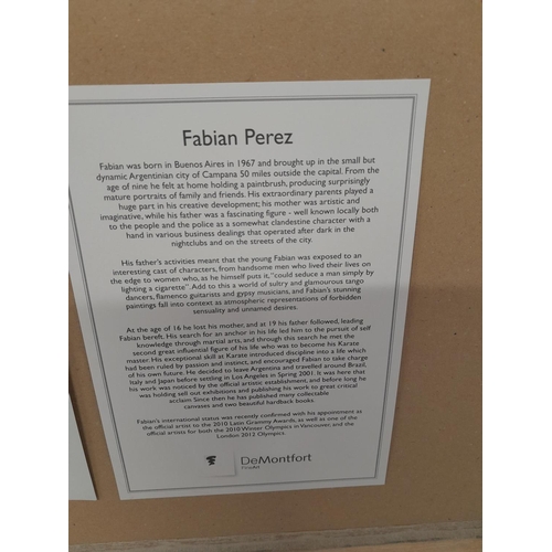 Fabian Perez, Tess IV, limited edition giclée black and white print 90/ ...