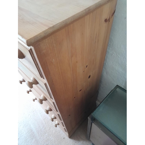 11 - 20th century solid pine chest of drawers 116 cms x 64 cms x 43 cms