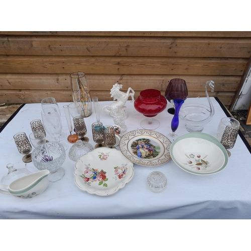 31 - Assorted decorative china and glassware